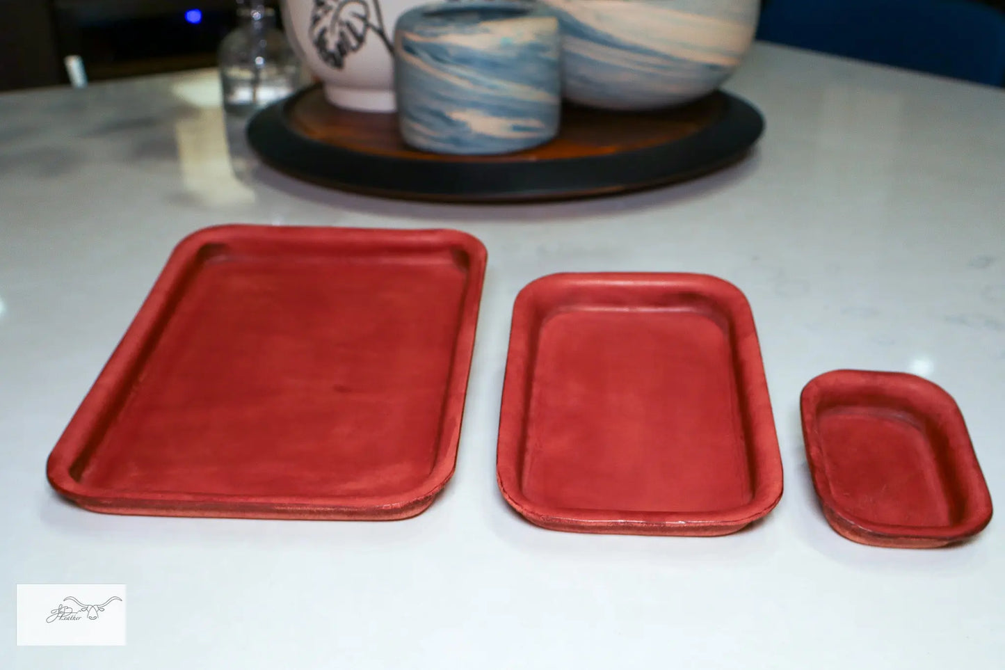 Triple Rectangle Trays Jon B Leather