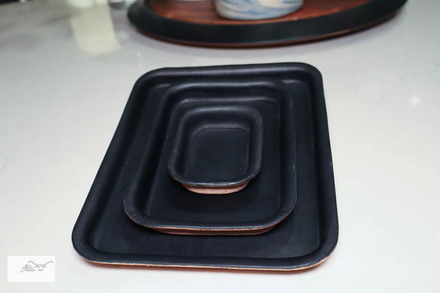 Triple Rectangle Trays Jon B Leather
