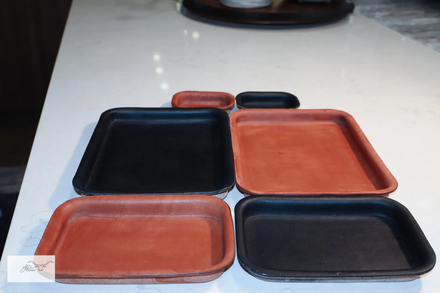 Triple Rectangle Trays Jon B Leather