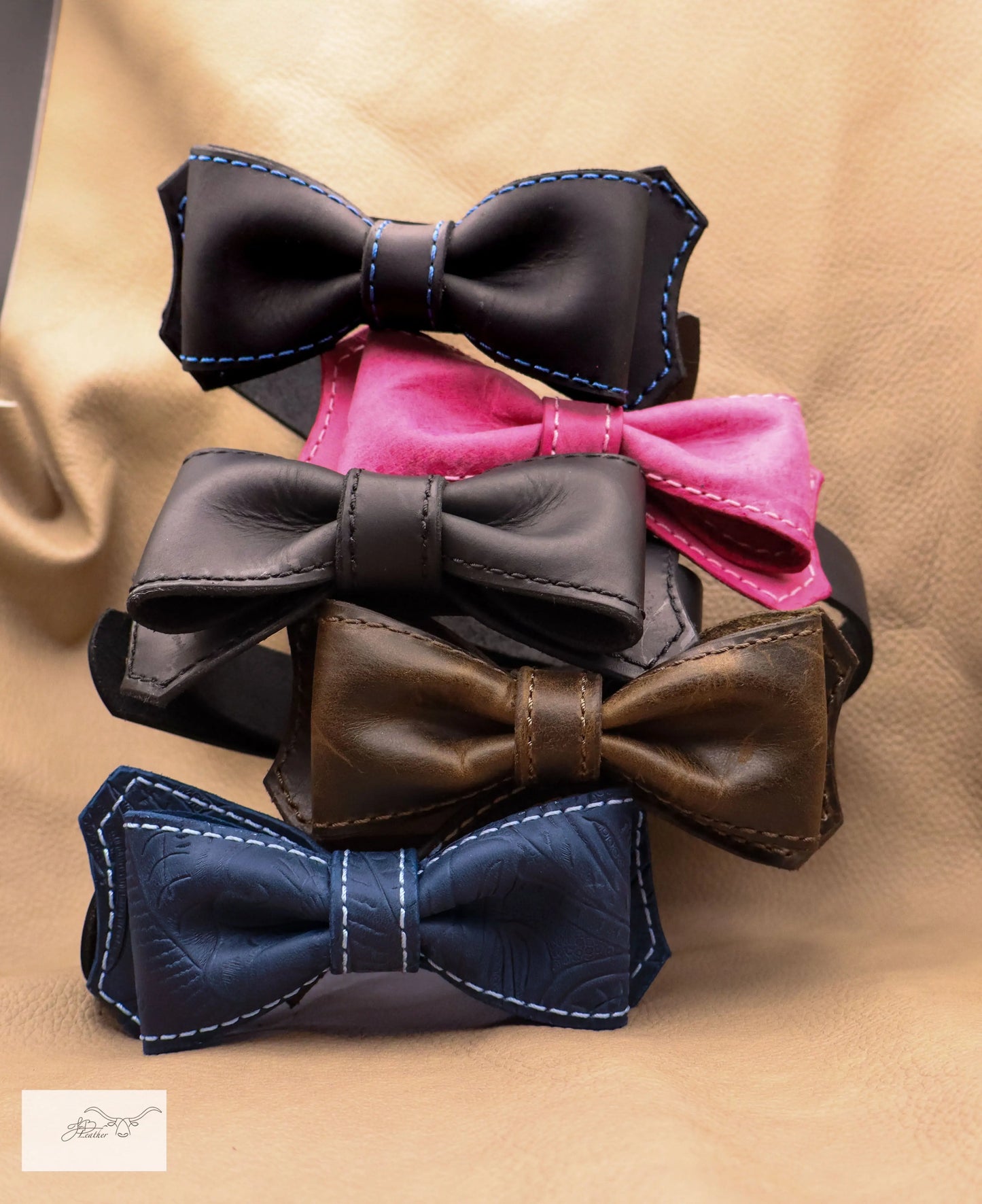Stylish Leather Bow Tie Jon B Leather