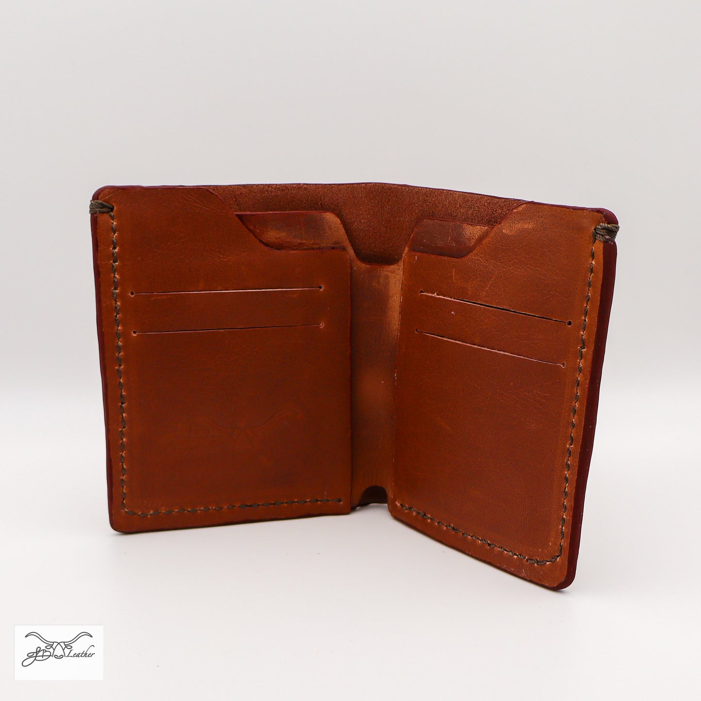 Single Fold Wallet Unique Style for holding cash and 4 cards Jon B Leather