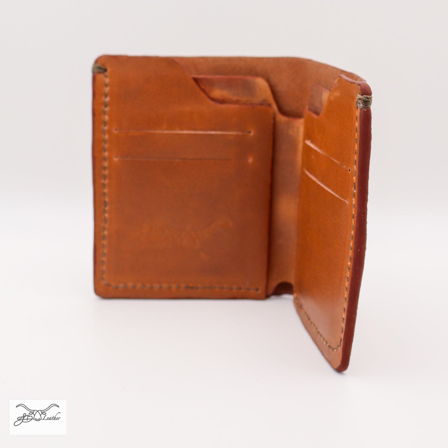 Single Fold Wallet Unique Style for holding cash and 4 cards Jon B Leather