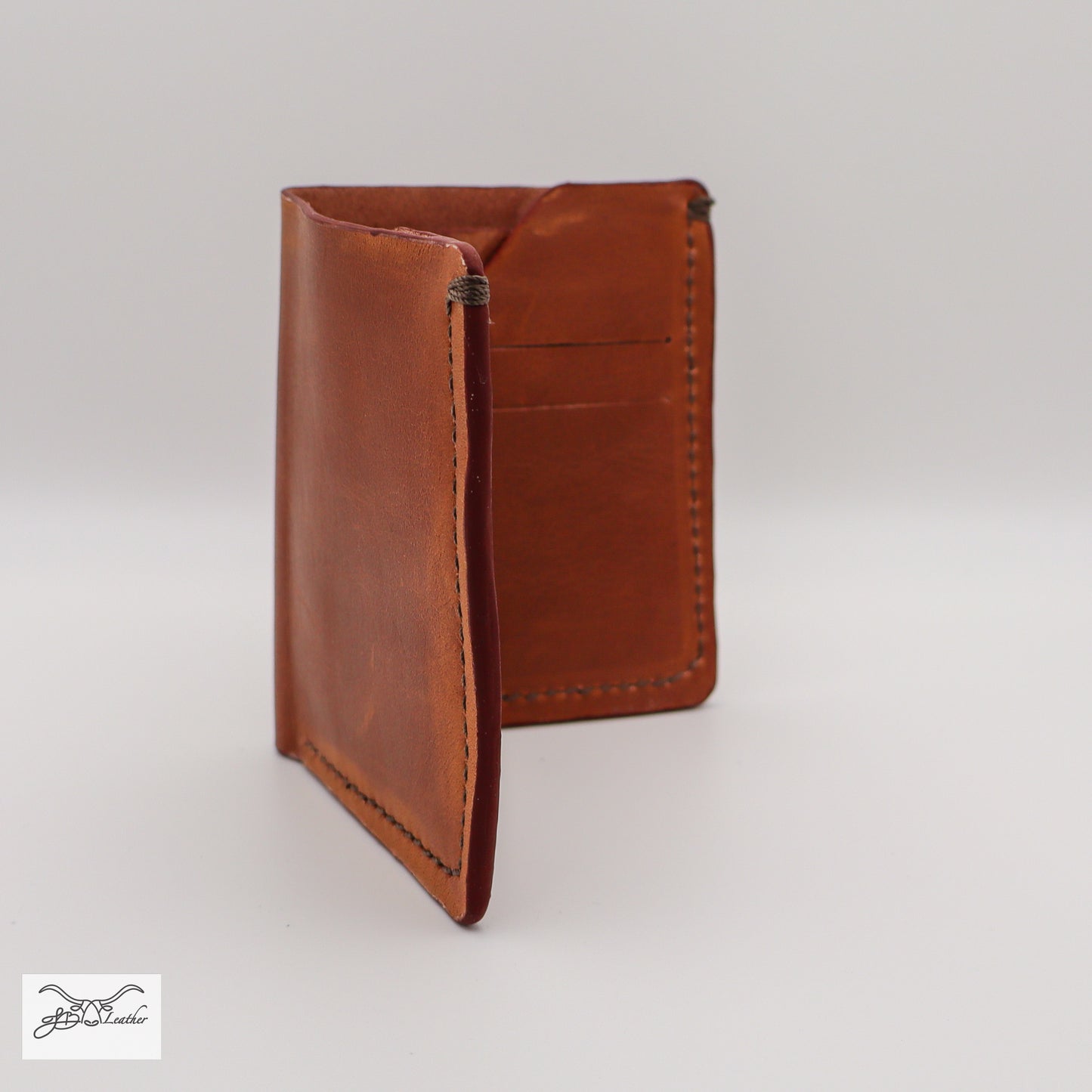Single Fold Wallet Unique Style for holding cash and 4 cards Jon B Leather