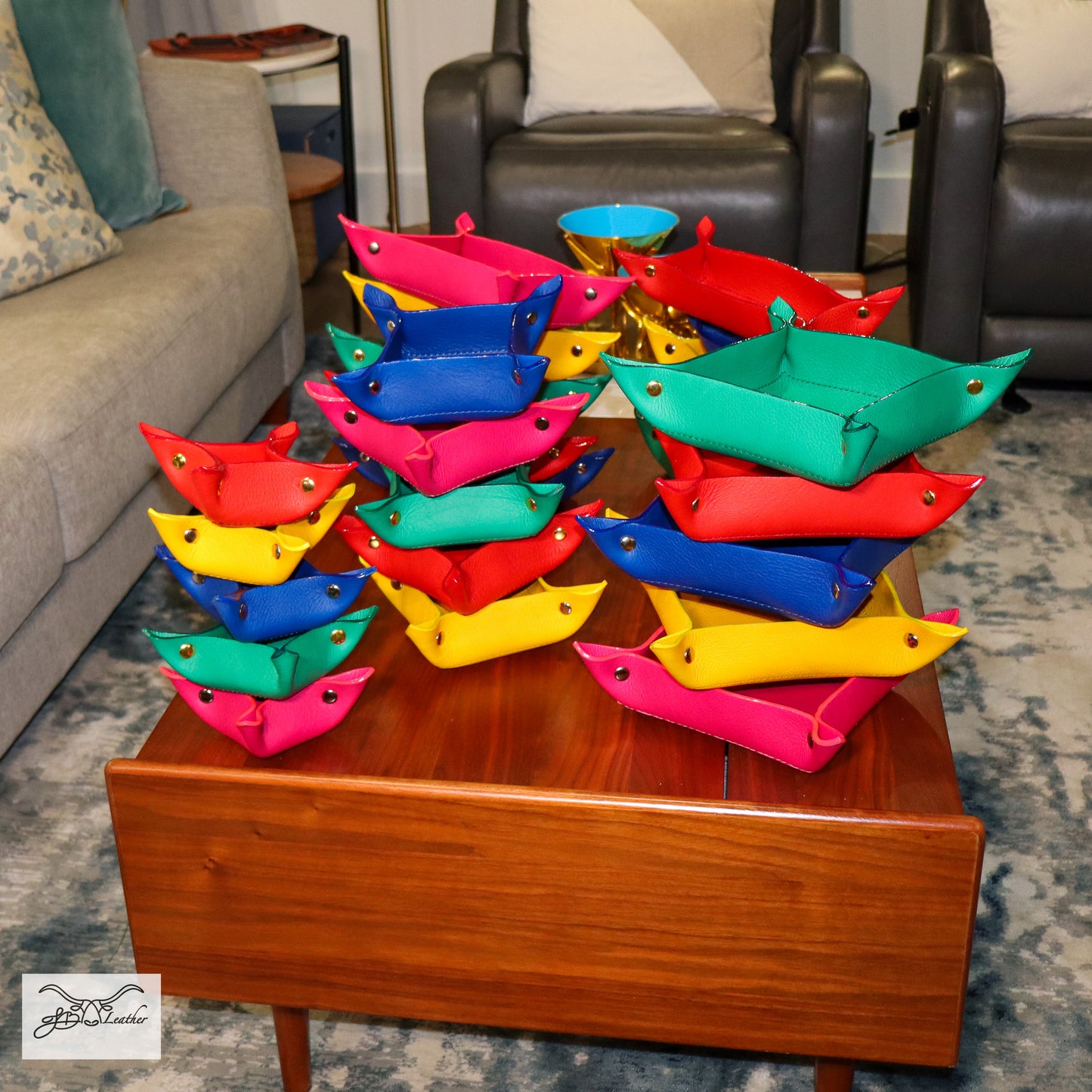 Vibrant Valet Tray from Jon B Leather Jon B Leather