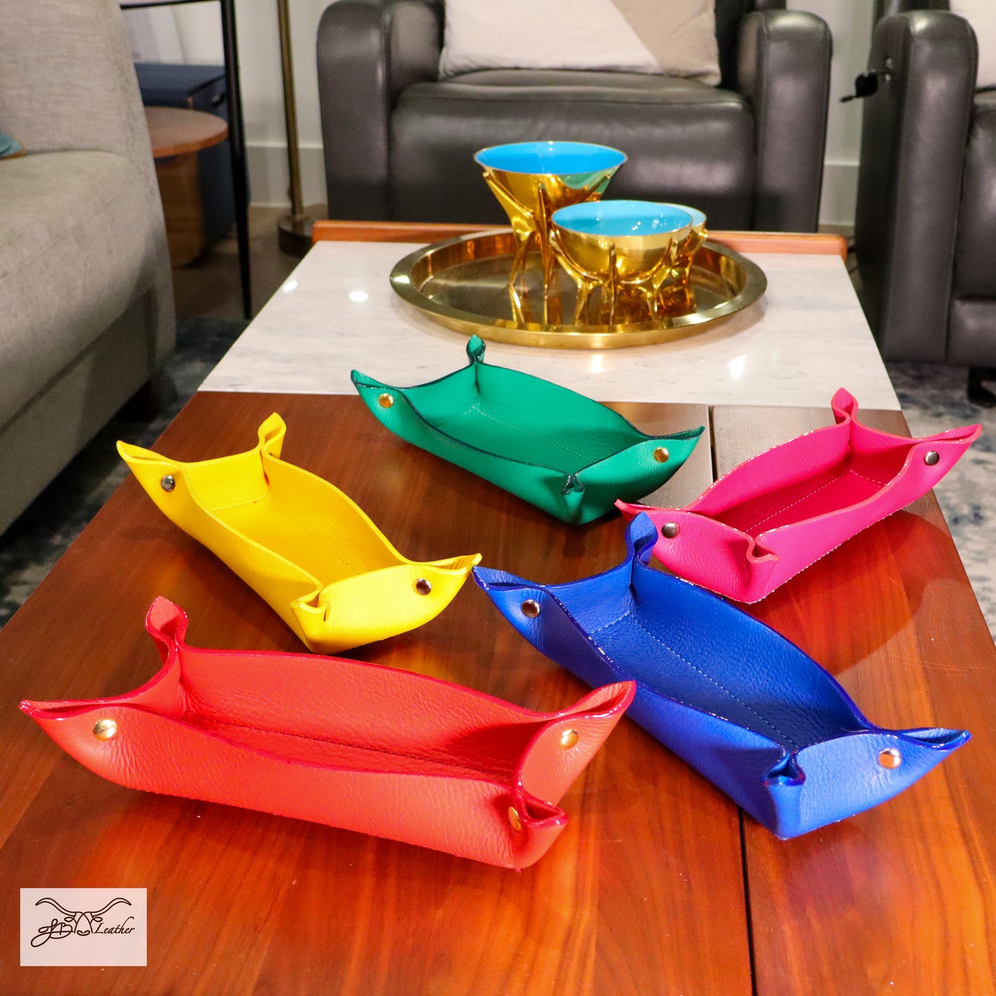 Vibrant Valet Tray from Jon B Leather Jon B Leather