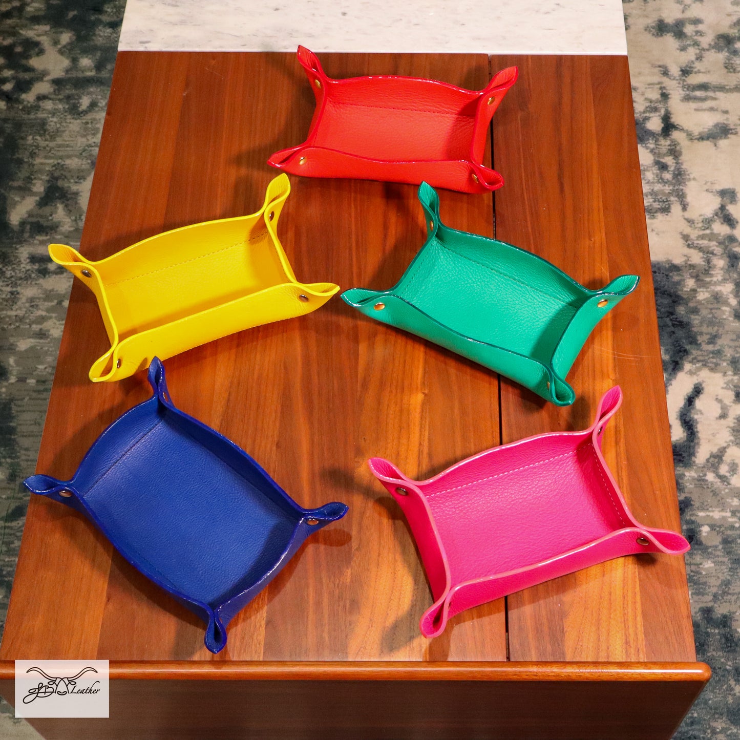 Vibrant Valet Tray from Jon B Leather Jon B Leather