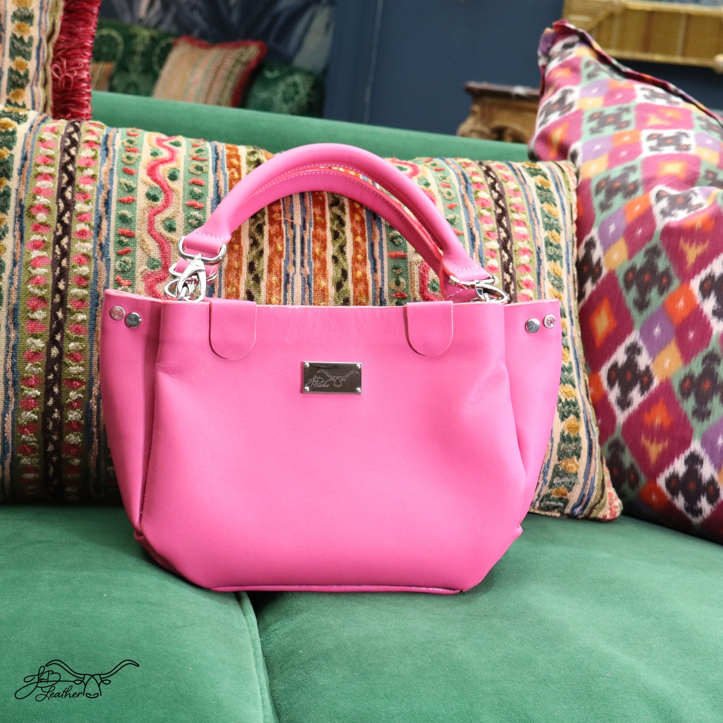 Tufted Handbag with convertible strap