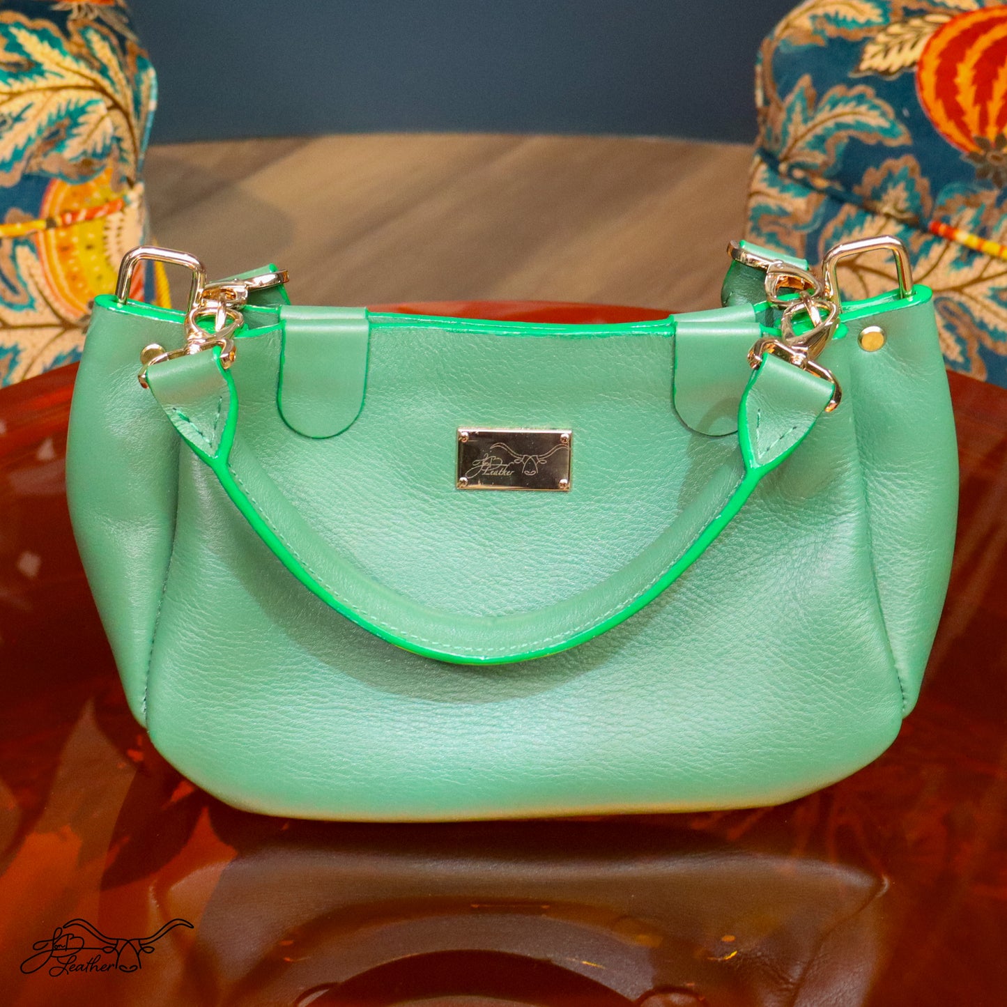 Tufted Handbag with convertible strap