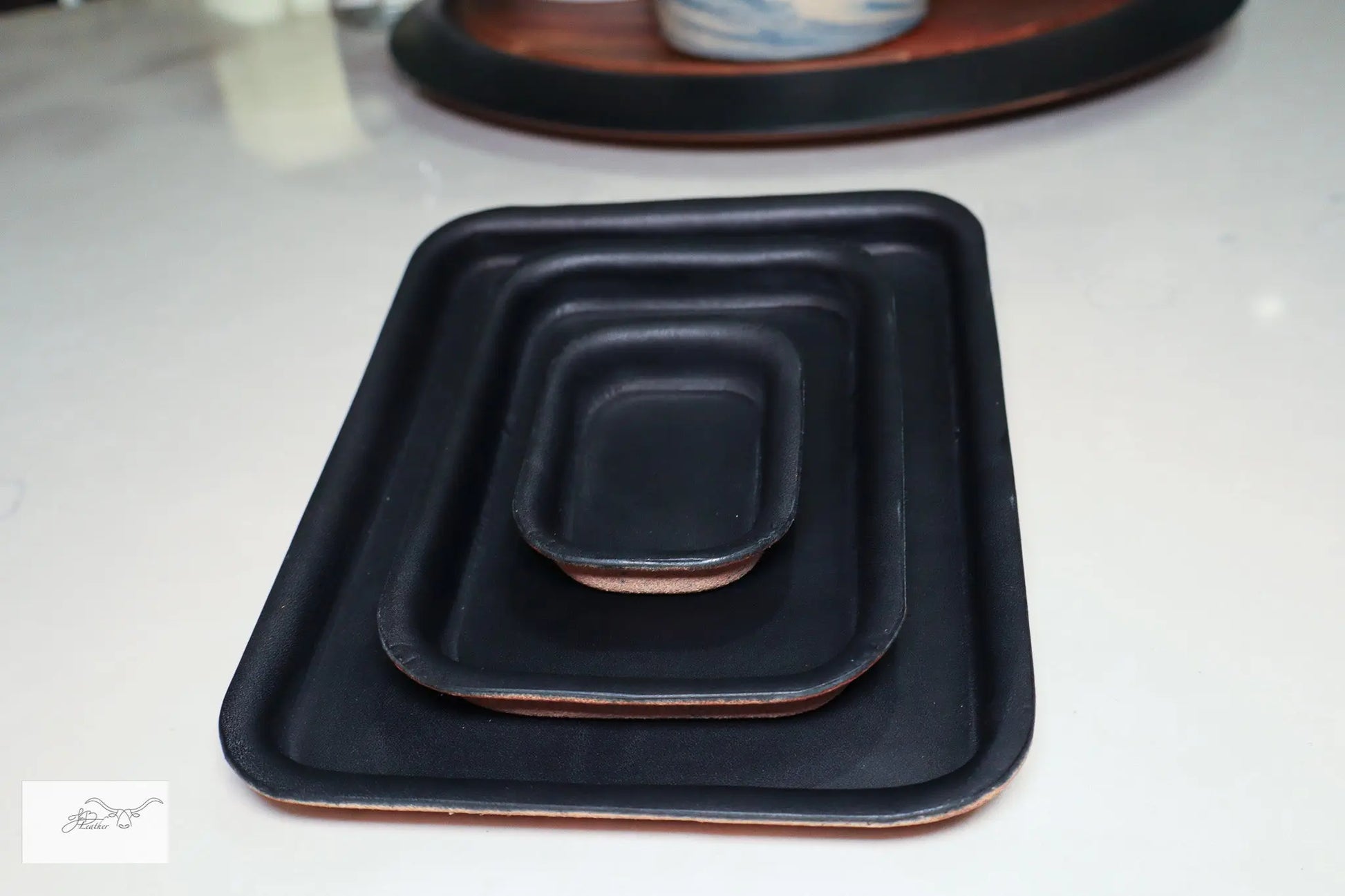 Triple Rectangle Trays Jon B Leather