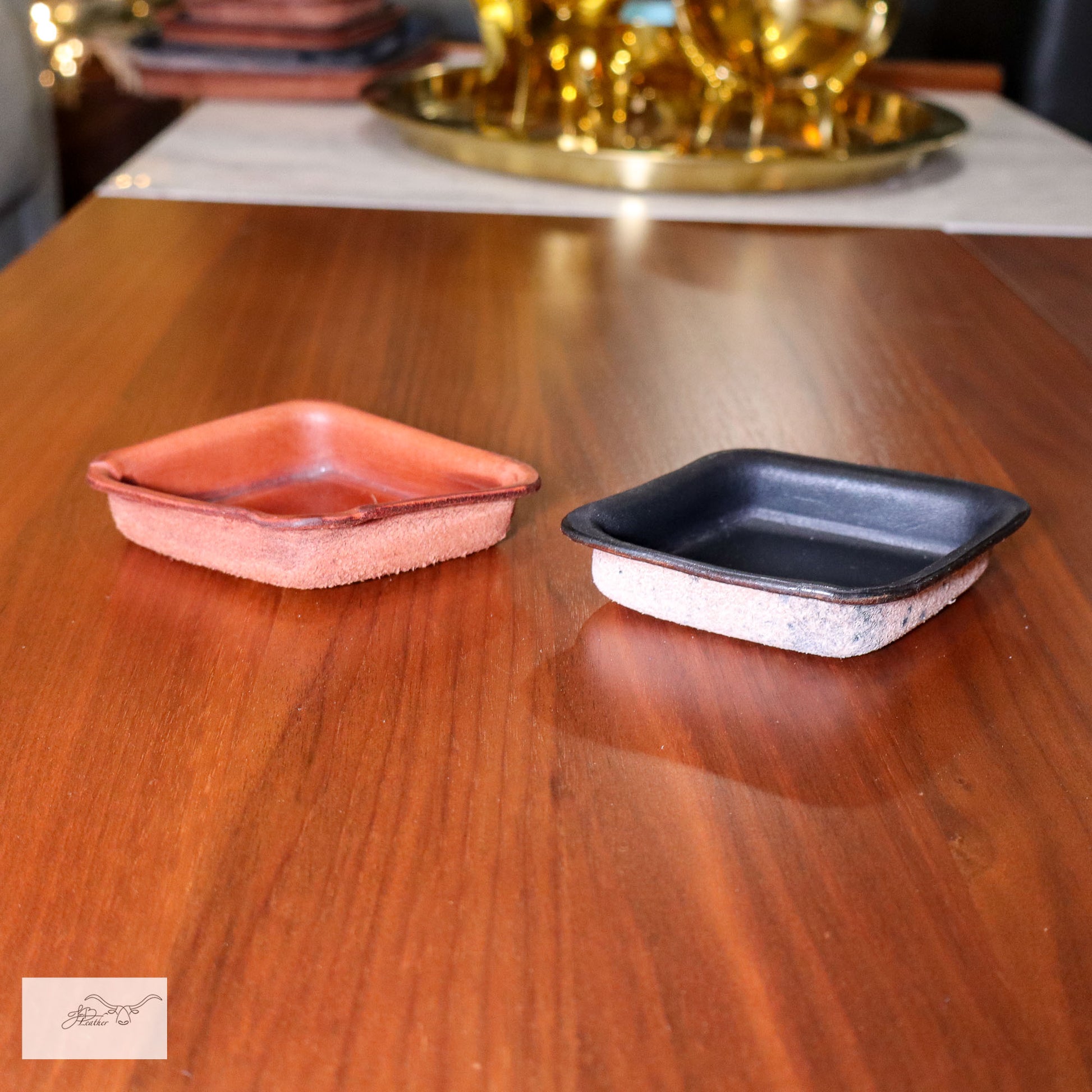 Diamond Shaped decorative leather trays