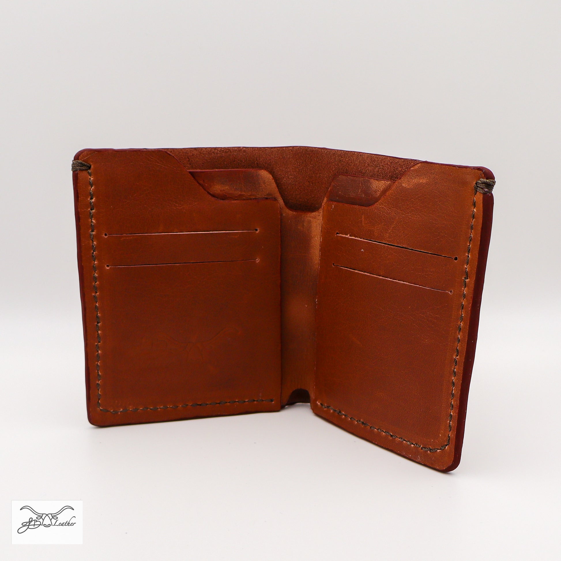 Single Fold Wallet Unique Style for holding cash and 4 cards Jon B Leather